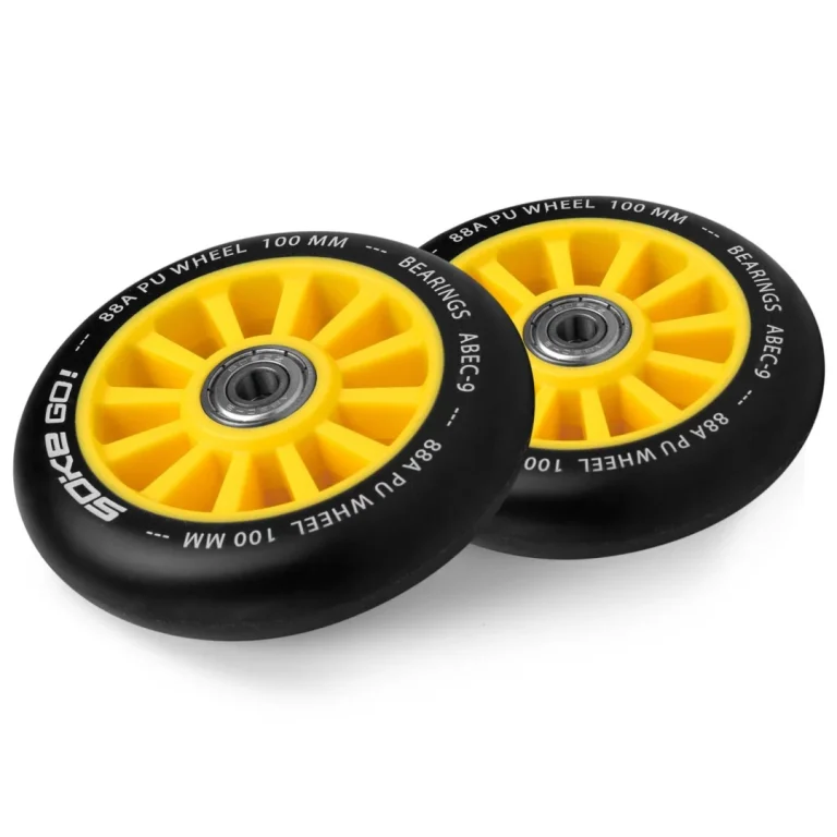 Kotači Za Skuter 100 Mm žuti 2 Kom 3