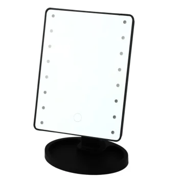 Kozmetičko Ogledalo 16 Led Dioda S Podesivim Stalkom, Crno 3