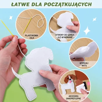 Kreativni Komplet Plišani Filcani Predmeti Za šivanje Šumske životinje, 6 Komada 4