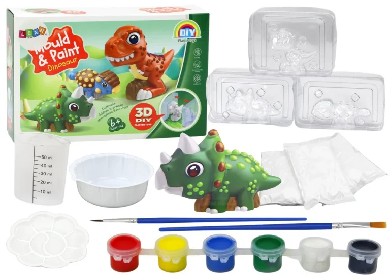 Kreativni Set 3d Gipsani Dinosauri Za Bojanje 1