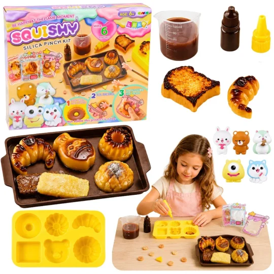 Kreativni Set Za Izradu Mekih Squishy Peciva, Uradi Sam, 6 Komada 1