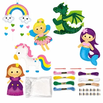 Kreativni Set Za šivanje Filcanih Plišanih Igračaka, Zemlja Bajki, 6 Kom 2
