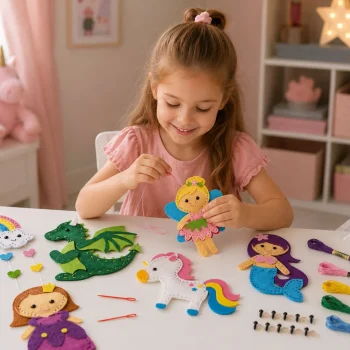 Kreativni Set Za šivanje Filcanih Plišanih Igračaka, Zemlja Bajki, 6 Kom 5