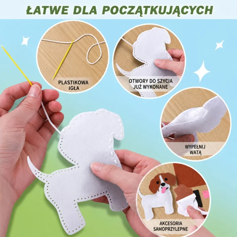 Kreativni Set Za šivanje Filcanih Plišanih Mačaka, 6 Kom 4