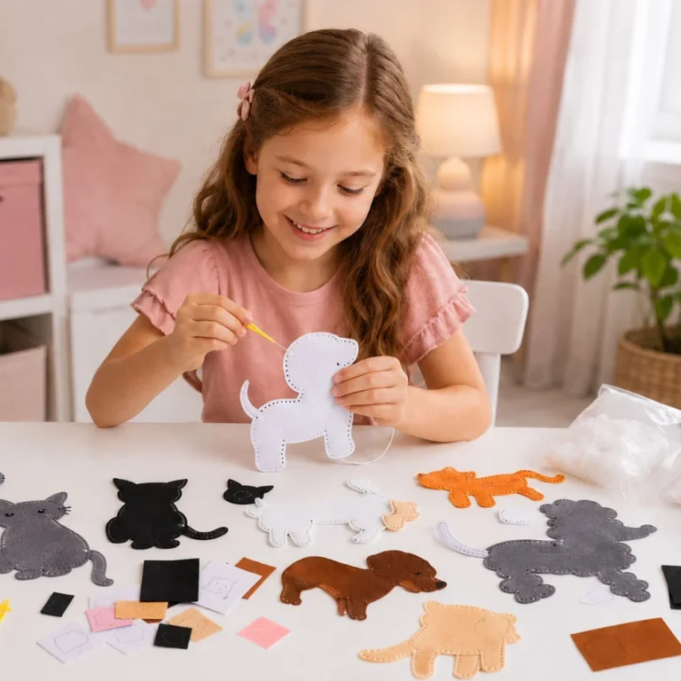 Kreativni Set Za šivanje Filcanih Plišanih Mačaka, 6 Kom 6