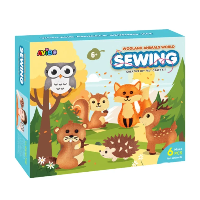 Kreativni Set Za Vezenje šumskih životinja Od Filca, 6 Kom 4