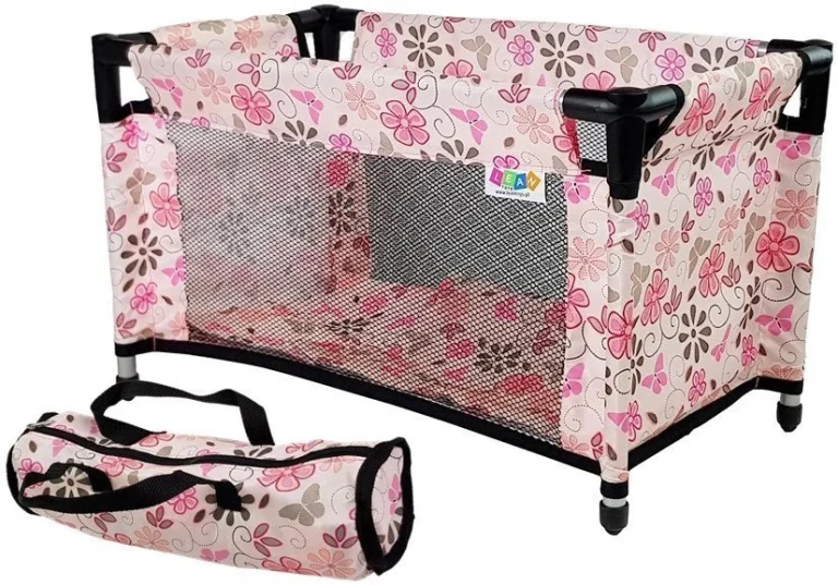 Krevetac Za Lutke Alice Pink S Cvjetovima 1