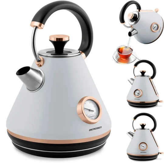 Kuhalo Za Vodu S Termometrom Berdsen Bd 701, 1,7 L, Sivo 1