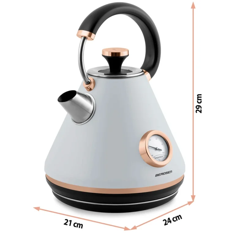 Kuhalo Za Vodu S Termometrom Berdsen Bd 701, 1,7 L, Sivo 16
