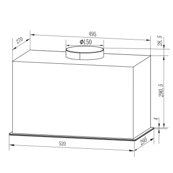 Kuhinjska Napa Berdsen Bt 239 52 Cm Crna 8