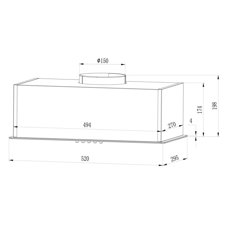 Kuhinjska Napa Ispod Ormarića Bt 236 52 Cm Crna 6
