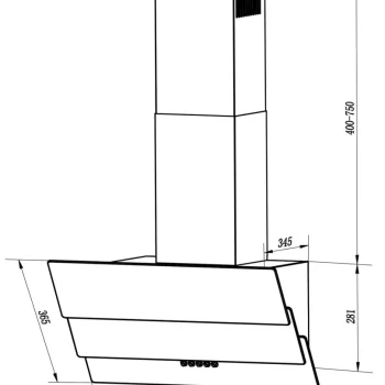 Kuhinjska Napa S Dimnjakom Berdsen Bt 212 60 Cm Crna 7