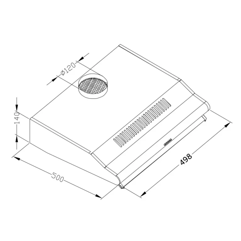 Kuhinjska Napa Za Ispod Ormarića 50 Cm Berdsen Be 10 A Inox 6