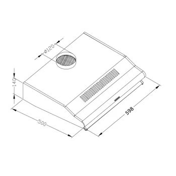 Kuhinjska Napa Za Ispod Ormarića 60 Cm Berdsen Be 10 A Crna · 3177 8