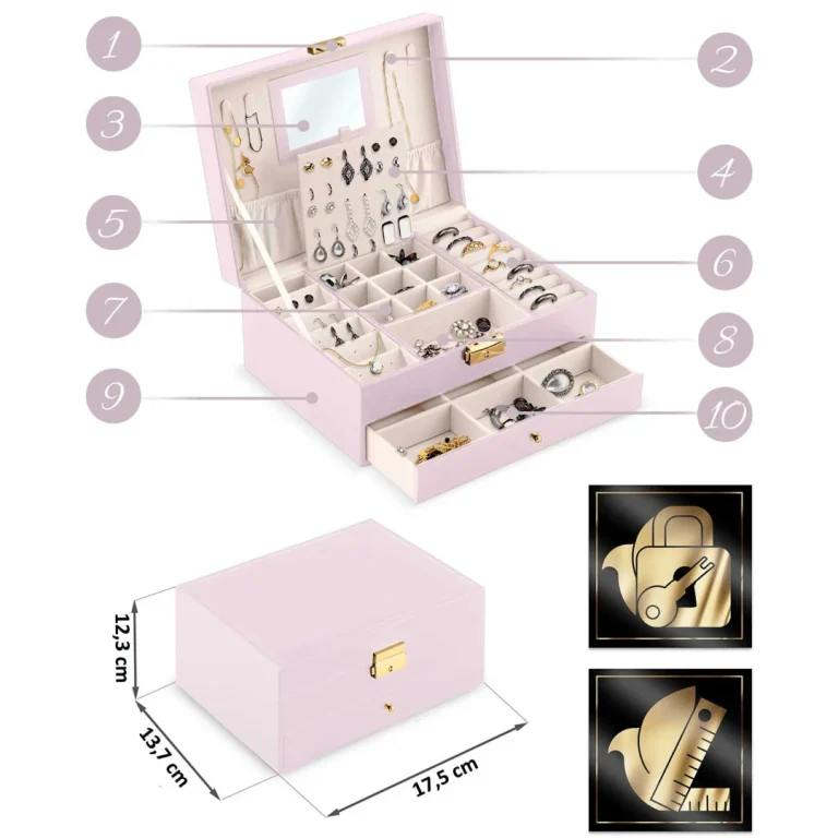 Kutija Za Nakit Ms 709 Massido Roza 5