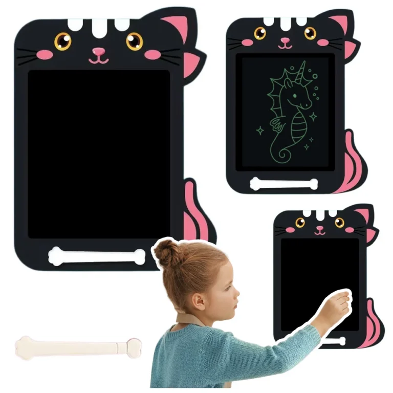Lcd Ploča Za Crtanje U Obliku Mačke, Crna, 30 × 23,5 × 1 Cm 1