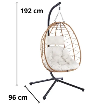 Lean Viseća Stolica Za Ljuljanje, Vrtni Jastuci S čahurama, Smeđi Okvir, 22,5 Kg 3