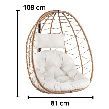 Lean Viseća Stolica Za Ljuljanje, Vrtni Jastuci S čahurama, Smeđi Okvir, 22,5 Kg 5