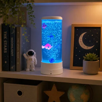 Led Rgb Noćna Lampa Akvarij S Ribicama, 16 Boja, Bijela 2