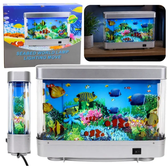Led Noćno Svjetlo Akvarij S Pokretnim Ribicama, 23 Cm 1