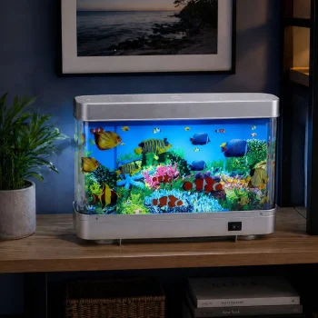 Led Noćno Svjetlo Akvarij S Pokretnim Ribicama, 23 Cm 3