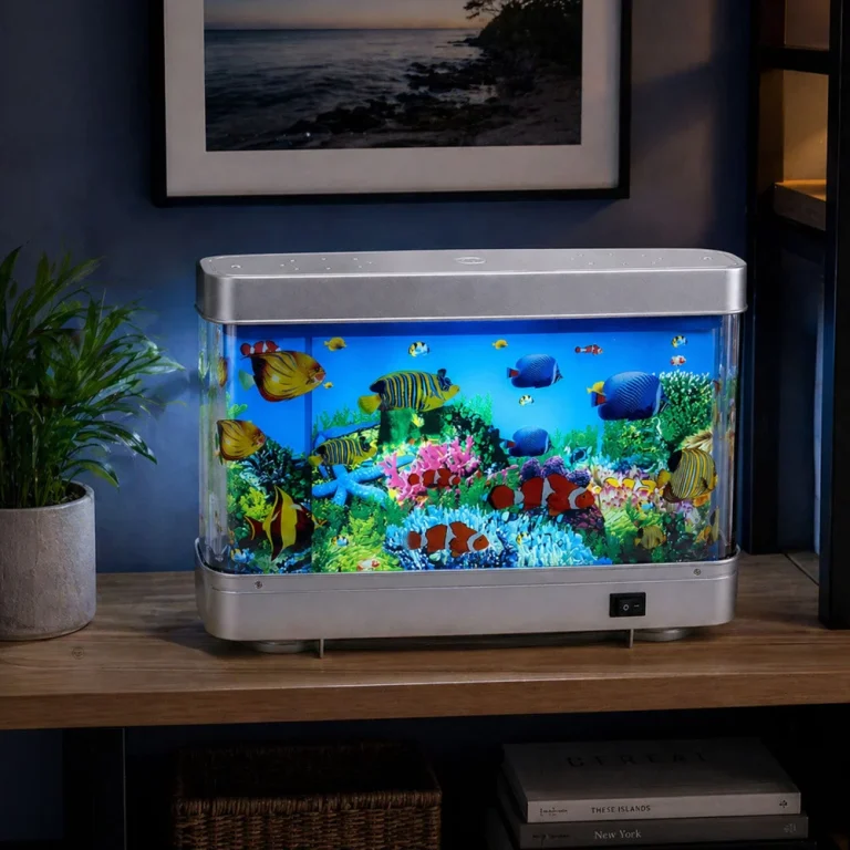 Led Noćno Svjetlo Akvarij S Pokretnim Ribicama, 23 Cm 3