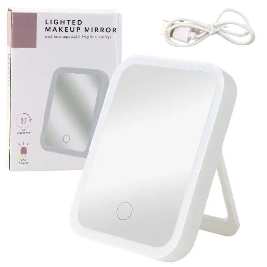 Led Osvijetljeno Ogledalo 3 Načina Osvjetljenja Kut Nagiba 90° Bijela 1