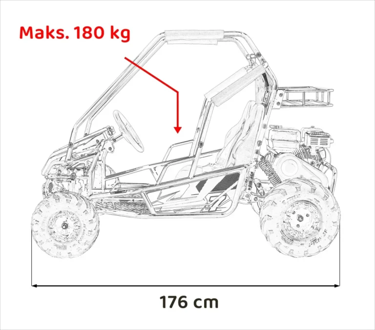 Lucky Seven Narančasta Kolica S Unutarnjim Izgaranjem Buggy Na Akumulator 4