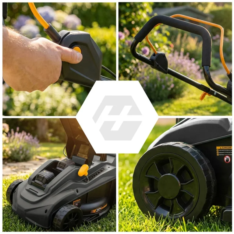Lagana I Snažna Bežična Kosilica Za Travu 1000w 37cm Humberg Hm 610, Siva 2
