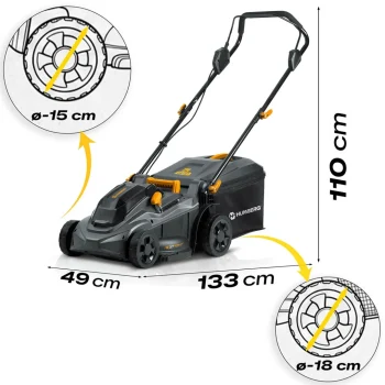 Lagana I Snažna Bežična Kosilica Za Travu 1000w 37cm Humberg Hm 610, Siva 4