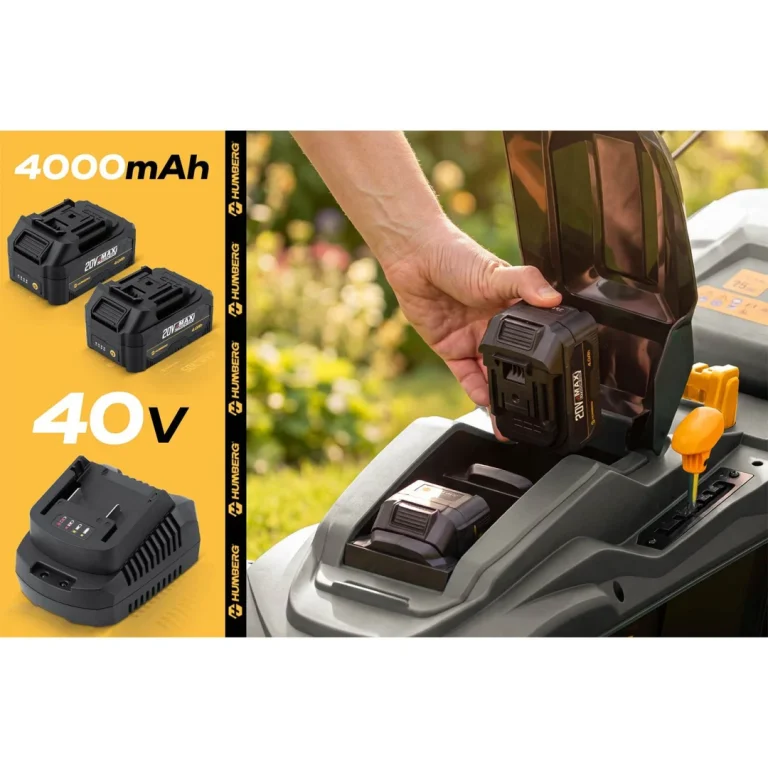 Lagana I Snažna Bežična Kosilica Za Travu 1000w 37cm Humberg Hm 610, Siva 7