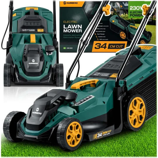 Lagana I Snažna Električna Kosilica S Regulacijom 1400w 34cm Humberg Hm 612, Siva, Var. 561201 1