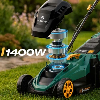 Lagana I Snažna Električna Kosilica S Regulacijom 1400w 34cm Humberg Hm 612, Siva, Var. 561201 11