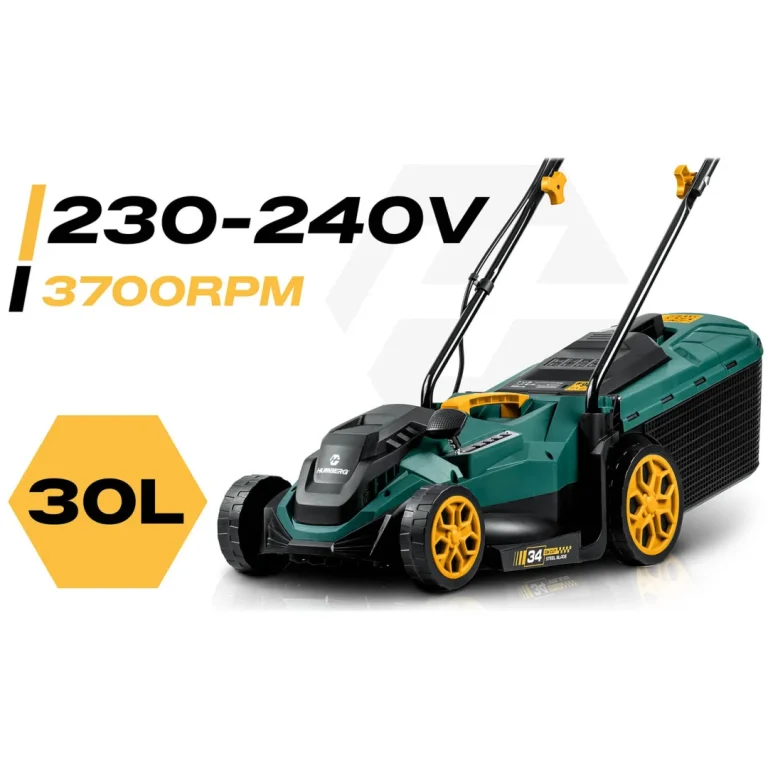 Lagana I Snažna Električna Kosilica S Regulacijom 1400w 34cm Humberg Hm 612, Siva, Var. 561201 7