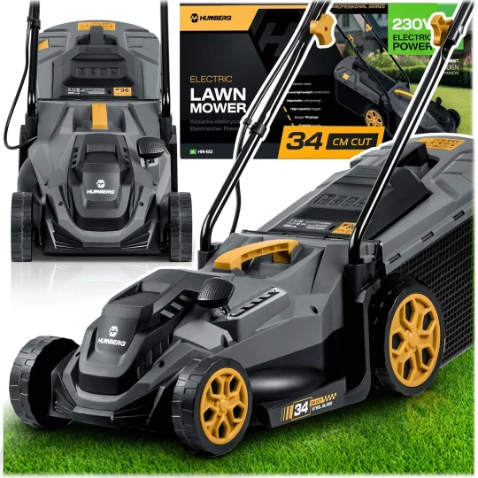 Lagana I Snažna Električna Kosilica S Regulacijom 1400w 34cm Humberg Hm 612, Siva 1