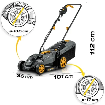 Lagana I Snažna Električna Kosilica S Regulacijom 1400w 34cm Humberg Hm 612, Siva 6