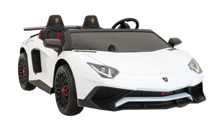 Lamborghini Aventador Sv Auto Za 2 Djece, Bijeli 6