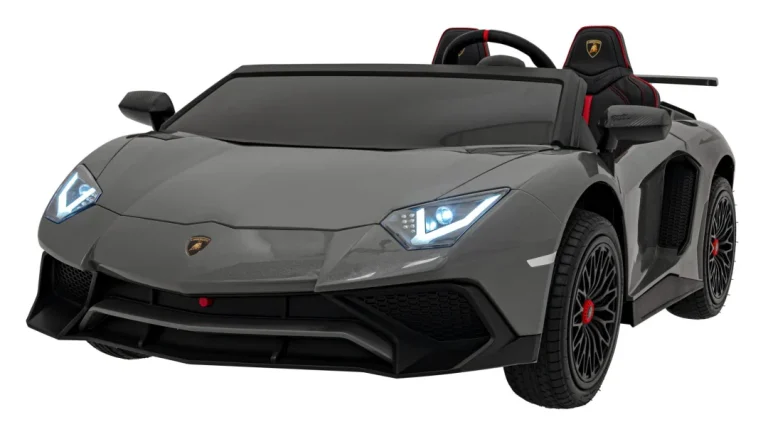 Lamborghini Aventador Sv Automobil Na Baterije Za 2 Djece, Sivi + 2,4 Ghz Daljinski Upravljač + Eva 9