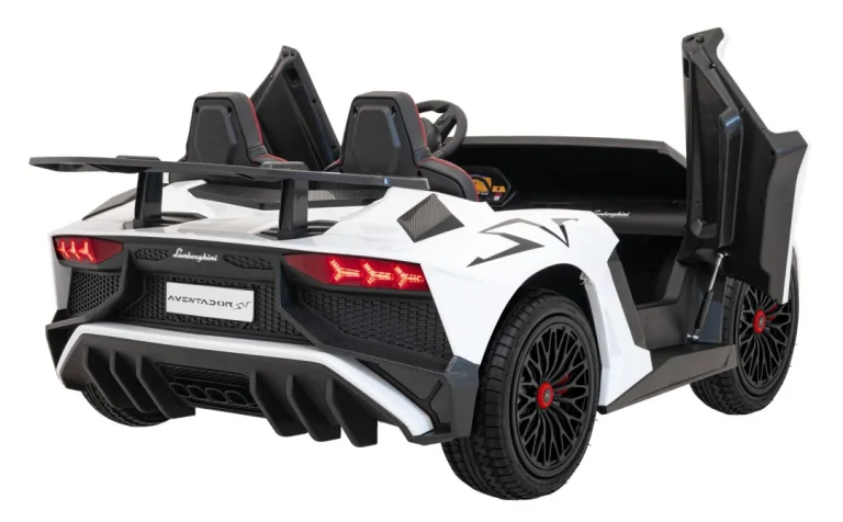 Lamborghini Aventador Sv Baterijski Auto Za Dvoje Djece Bijeli + Motor Bez četkica + Gume, Bijela Auto Na Akumulator 10