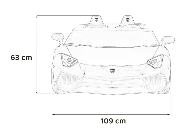 Lamborghini Aventador Sv Baterijski Auto Za Dvoje Djece Bijeli + Motor Bez četkica + Gume, Bijela Auto Na Akumulator 3