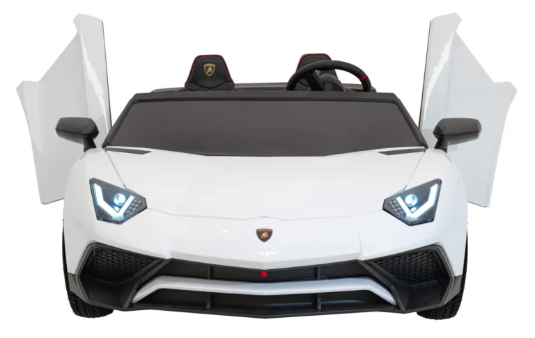 Lamborghini Aventador Sv Baterijski Auto Za Dvoje Djece Bijeli + Motor Bez četkica + Gume, Bijela Auto Na Akumulator 5