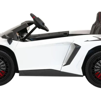 Lamborghini Aventador Sv Baterijski Auto Za Dvoje Djece Bijeli + Motor Bez četkica + Gume, Bijela Auto Na Akumulator 7