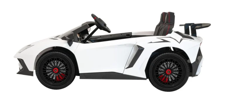Lamborghini Aventador Sv Baterijski Auto Za Dvoje Djece Bijeli + Motor Bez četkica + Gume, Bijela Auto Na Akumulator 7