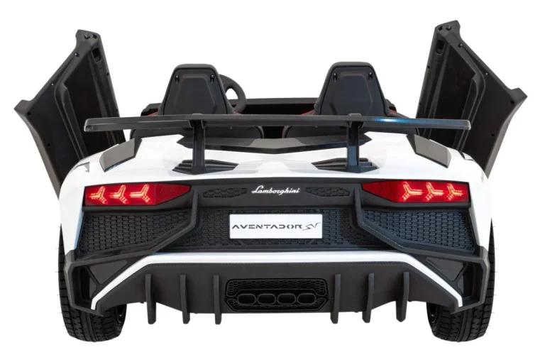 Lamborghini Aventador Sv Baterijski Auto Za Dvoje Djece Bijeli + Motor Bez četkica + Gume, Bijela Auto Na Akumulator 9