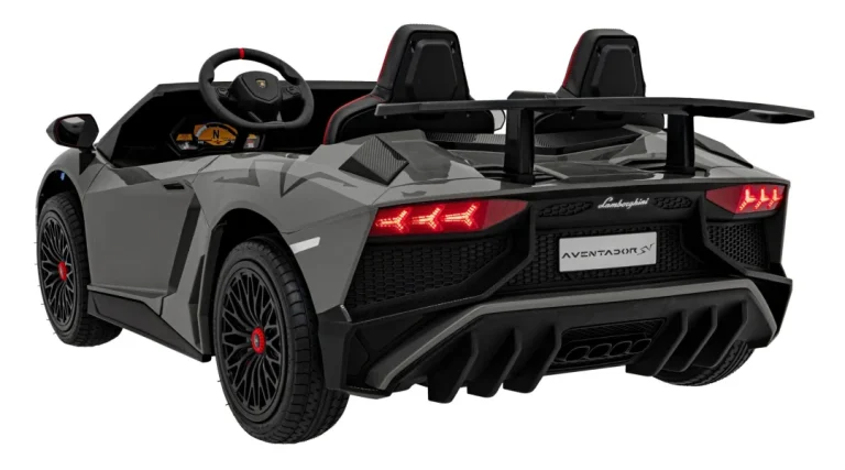 Lamborghini Aventador Sv Baterijski Automobil Za 2 Djece, Sivi + Motor Bez četkica + Gume Na Auto Na Akumulator 6