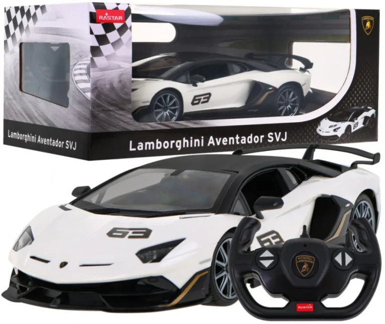 Lamborghini Aventador Svj Rastar Model 1:14 Automobil Na Daljinsko Upravljanje + 2,4 Ghz, Bijela 1