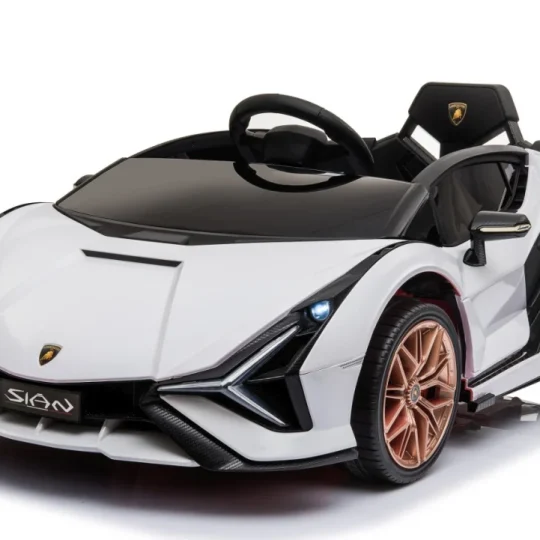 Lamborghini Sian Dječja Autosjedalica Na Baterije Bijela + Daljinski Upravljač + Eva + Spori Start 1