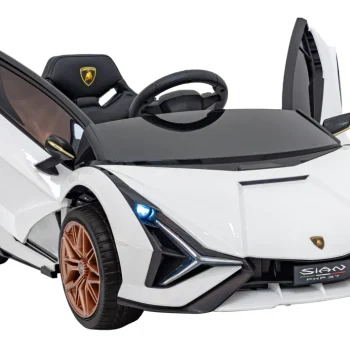 Lamborghini Sian Dječja Autosjedalica Na Baterije Bijela + Daljinski Upravljač + Eva + Spori Start 10