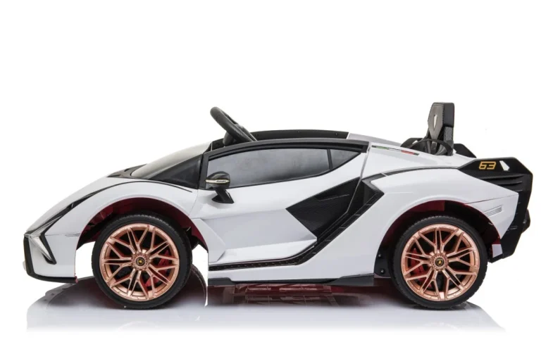 Lamborghini Sian Dječja Autosjedalica Na Baterije Bijela + Daljinski Upravljač + Eva + Spori Start 11