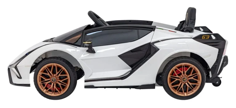 Lamborghini Sian Dječja Autosjedalica Na Baterije Bijela + Daljinski Upravljač + Eva + Spori Start 12